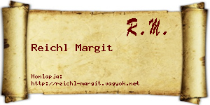 Reichl Margit névjegykártya